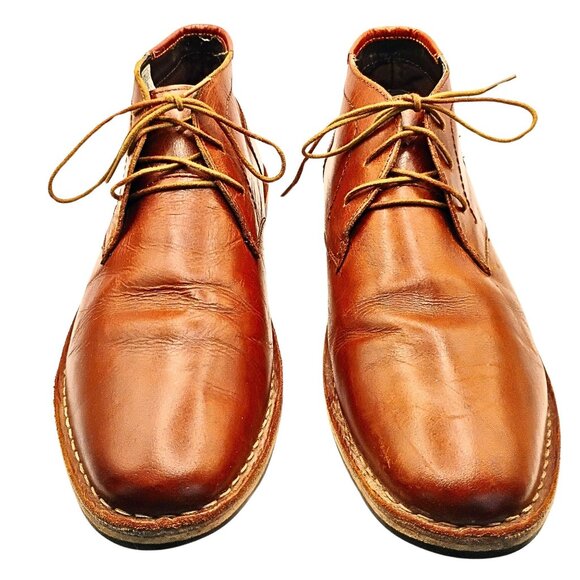 Steve Madden Other - Steve Madden Mens Leather Chukka Boots Size 12 Casual Career Work Brown Lace Up